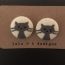 cat fabric covered button earrings 1 pair