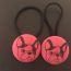 French bulldog hair ties, bulldog elastic hair ties-pair