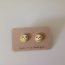 Skull fabric covered button earrings studs