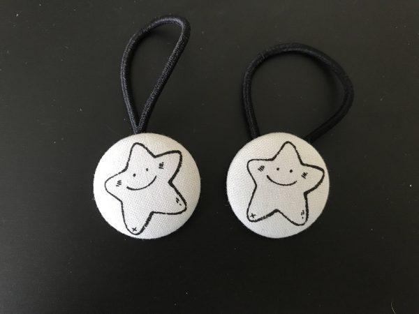 Star hair ties, star elastic hair ties-pair