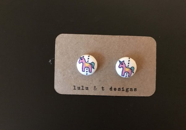 Unicorn stud earrings, unicorn earrings